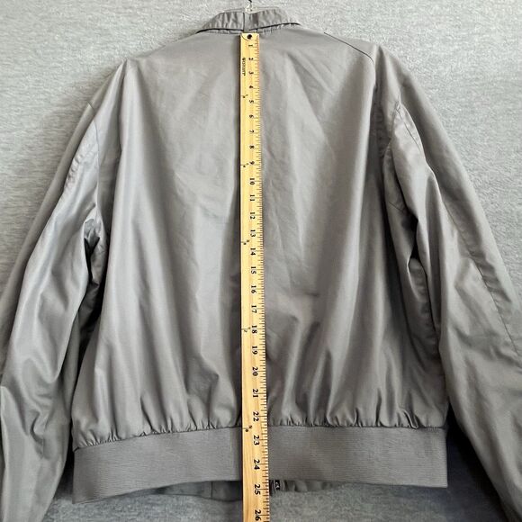 Members Only Jacket Men's 46 Vintage Gray Iconic Cafe Racer Bomber Moto Full Zip - Picture 12 of 13
